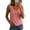 2-Red, variant on Tank Tops for Women Sleeveless Round Neck Plaid Button Shirts