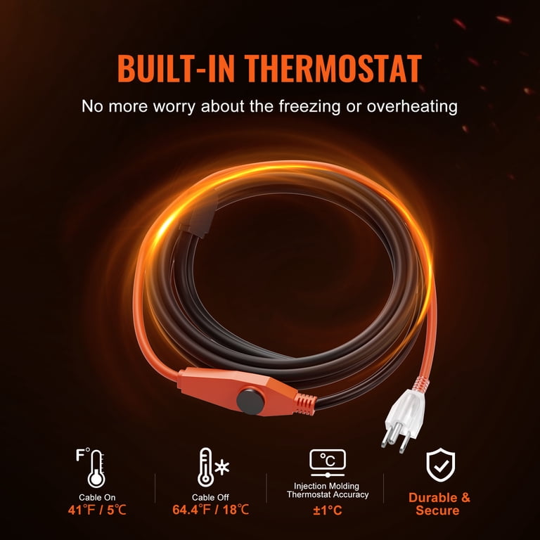 6 Ft Pipe Heating Cable With Thermostat photo 2