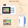 thumbnail image 5 of Hnjugfe Kids Camera Instant Print,Christmas Birthday Gifts Toys for Girls Boys Age 4-12 Years Old,1080P HD Dual Lens Selfie Digital Camera with 4 Rolls Print Paper Stickers Pens 32G Card, 5 of 6