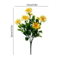 thumbnail image 2 of UV Resistant Outdoor Artificial Daisy Flowers Bouquet, Realistic Faux Greenery Bonsais for Hanging Bonsaier, Lifelike Floral Decor for Porch Patio Garden Yard Indoor Table Centerpiece, Yellow, 2 of 5