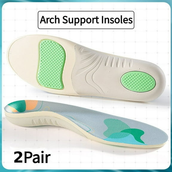 Men's and Women's Flatfoot Orthotic Insoles Arch Support Insoles Plantar Fasciitis Sneaker Insoles Shock Absorbing Insoles 2 Pair (2 Pairs Beige,EU37-38(25cm))