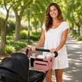 thumbnail image 6 of Topukaiba Stroller Organizer with Insulated Cup Holder, Detachable Phone Bag & Non-Slip Straps, Fits Most Strollers, 16" x 4" x 6", Pink, 6 of 6