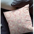 thumbnail image 3 of 28" Love and Liberty Broadcloth Blown and Closed Pillow in Pink White Fabric, 3 of 5