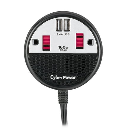 CyberPower CPS160PPB2U - 160W Black/Red Power Inverter with 2 AC Outlets  1 USB Port  and 4 ft Cord price history on PriceWatchPro