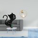thumbnail image 2 of Reloj De Pared De Gato Moderno De Acrílico Con Escultura De Bola De Cristal, Figura De Metal, Adorno De Escritorio Para Sala De Estar, Dormitorio, Oficina, Pasillo, Decoración, 2 of 8