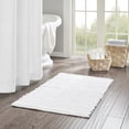thumbnail image 3 of Madison Park White Bathroom Rug, Absorbent Quick Dry 100% Cotton Rug, Non-Slip Bath Rug for Bathroom, White, 24" x 40", 3 of 6