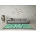 thumbnail image 3 of Ahgly Company Indoor Round Abstract Light Blue Modern Area Rugs, 8' Round, 3 of 4