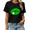 Black3, variant on Shenanigans Coordinator St. Patrick's Day Clover Graphic Tees Womans Tshirt Shirts Black White S-5XL Tops
