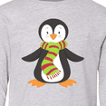 thumbnail image 4 of Inktastic Cute Penguin, Little Penguin, Penguin with Scarf Long Sleeve Youth T-Shirt, 4 of 5