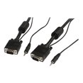 thumbnail image 1 of StarTech.com 25 ft Coax High Resolution Monitor VGA Cable with Audio - VGA cable - HD-15 (VGA), mini-phone stereo 3.5 mm (M) to HD-15 (VGA), mini-phone stereo 3.5 mm (M) - 25 ft - black - for P/N: CDP2VGA, CDP2VGAFC, 1 of 2