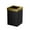 Matte Black/Brushed Brass, variant on Gatco Elevate Stainless Steel 3 Gallon Square Wastebasket, Satin Nickel