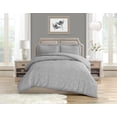 thumbnail image 1 of Swift Home Diamond Textured Soft Touch Duvet Cover Set, All Season Bedding with Zipper Closure, Includes Pillow Shams, Twin, Light Gray, 1 of 5