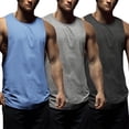 thumbnail image 6 of COOFANDY Men's 3 Pack Workout Tank Tops Sleeveless Gym Shirts Bodybuilding Fitness Muscle Tee Shirts, 6 of 9