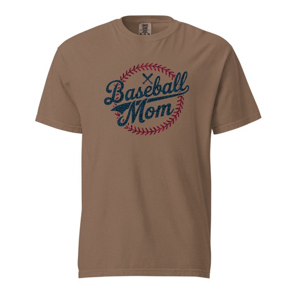 Comfort Colors Baseball Mom T-shirt,Garment-Dyed Tee,Gift for Moms,Mothers Day (Espresso, S)