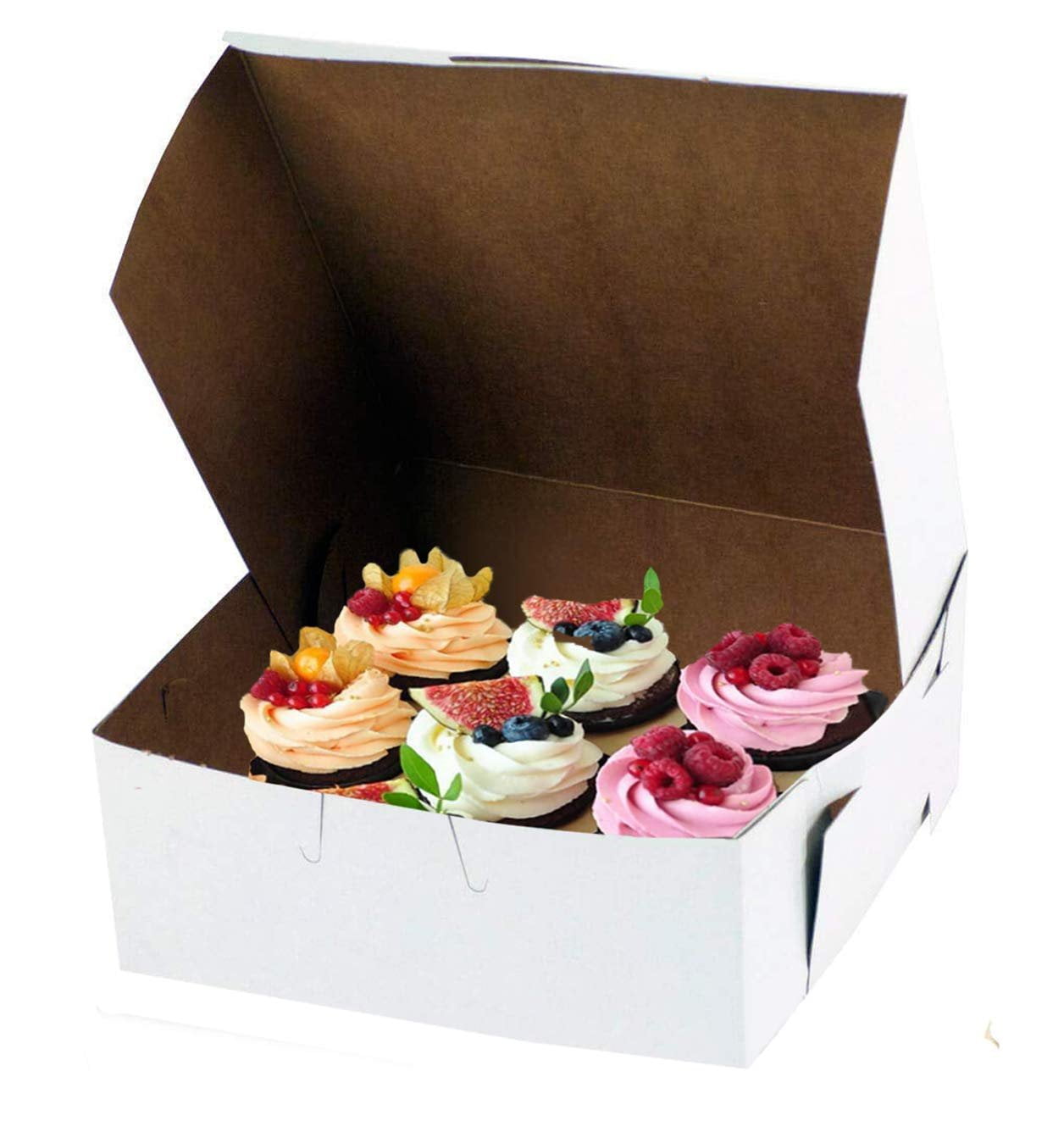 250 pack Standard White Cake Boxes 5.5 x 4 x 3 Paperboard Bakery Boxes 5 1/2 x 4 x3 Kraft Pastry