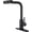 Matte Black, variant on Kitchen Faucet with Pull Down Sprayer, Brushed Nickel Waterfall Single Hole Handle Stainless Steel Kitchen Sink Faucets,black