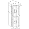 thumbnail image 4 of 6 Shelves in Total / Corner China Cabinet / Easy to Clean and Maintain, 4 of 6