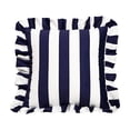 thumbnail image 2 of Striped Velvet Ruffled Throw Pillow with Insert for Couch or Bed – Soft Decorative Pillow for Sofa, Living Room, Bedroom Decor, 2 of 7