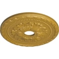 thumbnail image 3 of Ekena Millwork 20 7/8"OD x 3 5/8"ID x 1 5/8"P Palmetto Ceiling Medallion (Fits Canopies up to 5"), Hand-Painted Iridescent Gold, 3 of 7