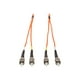 Eaton Tripp Lite Series ST multi-mode Multimode Duplex 62.5/125 Fiber Patch Cable (ST/ST), 1M (3 ft.) - Câble de raccordement - (M) à ST multi-mode (M) - 0,9 M - fibre optique - Duplex – image 1 sur 3