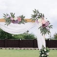 thumbnail image 2 of GUOOL 2Pcs Silk Flowers Wedding Arch Flowers Door Floral Backdrop Artificial Flower Swag for Party Stage Performance Farmhouse Home, 2 of 9