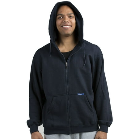 Marle Zip - Vibes Mens Navy Fleece Zip Up Hoodie Sweatshirt, Kangaroo Pockets Male Adult