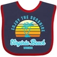 thumbnail image 3 of Inktastic Summer Enjoy the Sunshine Virginia Beach Virginia in Blue Boys or Girls Baby Bib, 3 of 4