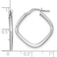 thumbnail image 4 of Primal Gold 14 Karat White Gold Square Hoop Earrings, 4 of 4