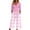 #01Pink, variant on Baggy Jumpsuits For Women Summer Short Sleeve Overalls V Neck Loose Wide Leg Floral One Piece Rompers With Pockets Green S