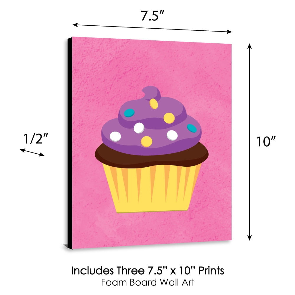 housewarming gift wall decor for kitchen Doughnut cupcake poster tea and donuts cakes print