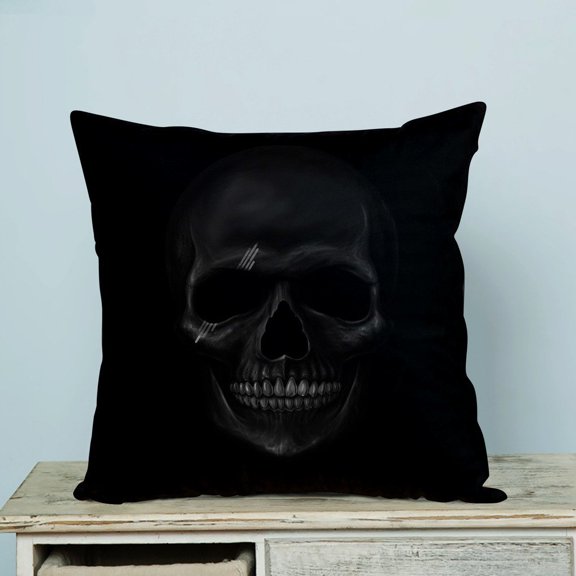 GCKG Dark Skull Pillow Case Pillow Cover Pillow Protector Two Sides 20 x 20 Inches