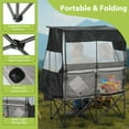thumbnail image 5 of Double Camping Chair with Canopy, Portable Folding Loveseat with Cooler, Cup Holders & Storage for Beach, Lawn, Tailgates & Picnic, 5 of 7