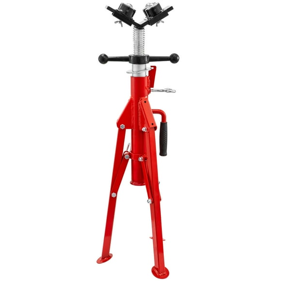 KFFKFF Pipe Support Stand, 2500LB Robust Welding Pipe Holder, Equipped with 4-Ball Transfer V-Head and Collapsible Legs, Height Alterable from 24"-43", 1107B-style Pipe Supports