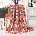 thumbnail image 2 of Red Christmas Santa, Tree and Snowflake Pattern Blanket,Comfortable Soft Lamb Wool Throw Blanket,All Season,Warm Lightweight Blankets for Sofa Bed Couch Living Room Chair,40"x50", 2 of 4