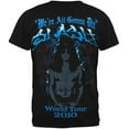 thumbnail image 2 of Slash Men's Blue Letters Top Hat Crossbones Black Short Sleeve T Shirt, 2 of 2
