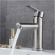 thumbnail image 2 of Grifo monomando para lavabo de baño, de acero inoxidable, color gris, 2 of 5