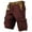 Wine, variant on WWV Cargo Shorts for Men Work Shorts for Men Multi Pockets Shorts Solid Color Casual Comfy Loose Fit Going out Climb Cotton Workwear Pants Black L