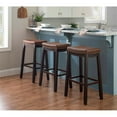 thumbnail image 6 of Home Square 3 Piece 32" Wood Bar Stool Set in Espresso and Cognac Brown, 6 of 10