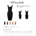 thumbnail image 5 of A2Y Women's Ribbed Square Neck Sleeveless Midi Bodycon Dress Mauve S, 5 of 5