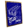 thumbnail image 1 of Framed Blueprint Egg Carton Patent Illustration 9"x12" Metal Sign, Wall Decor for Kitchen and Dinning Room, Hand-Crafted from reclaimed materials, 1 of 3