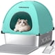 thumbnail image 1 of Caja de arena para gatos Meowant de acero inoxidable con tapa extra grande, 1 of 8