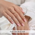 thumbnail image 3 of SHANGMENG Soft Gel Press on Nails Square French Tip, Naturally Stick on Nails in 32PCS Reusable Fake Nails Kit with Glue, White French, 3 of 10