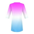 thumbnail image 7 of DENGDENG Plus Size Tunic Shirts for Women Summer V Neck 3/4 Sleeve Shirts for Leggings Boho Casual Tshirts Fashion Flowy Blouses Light Purple S, 7 of 7