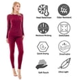 thumbnail image 4 of Women Winter Ultra Soft Thermal Underwear Female Long Johns Set Size Medium, 4 of 7