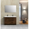 thumbnail image 2 of Eviva Smile 48" Rosewood Freestanding Modern Double Sink Bathroom Vanity w/ White Integrated Top, 2 of 3