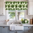 thumbnail image 2 of Lucky Shamrock Valances for Windows Green Plaid Rod Pocket Curtain Valance Window Treatment Short Curtains for Kitchen Living Room, 58"x16", 2 of 9