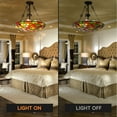 thumbnail image 5 of KPIBEST Tiffany Stained Glass Chandelier 5 Lights Vintage Bedroom Ceiling Lamp Fixture, 5 of 14