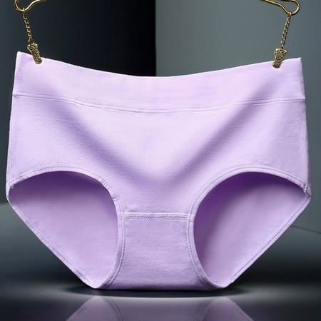 Rigardu Hot Sale!! 2025 Trendy Cotton Panties for Women Soft Mid Waisted Underwear Cheeky High Cut Stretch Ladies Briefs Lady s Letter Graphic Print Long Sleeve Drawstring Hoodie Sweatshirt Purple L