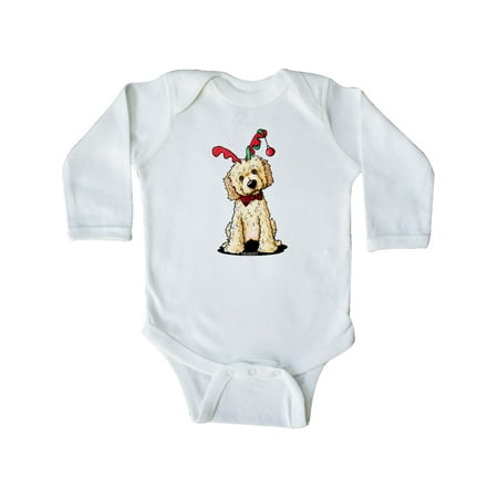 

Inktastic KiniArt Goldendoodle Reindeer Gift Baby Boy or Baby Girl Long Sleeve Bodysuit