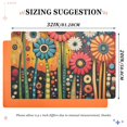 thumbnail image 6 of Yayeee Doormat for Indoor Entrance 32" x 20" Non Slippery Floor Rug, Red Colorful Flowers with Dots, 6 of 8